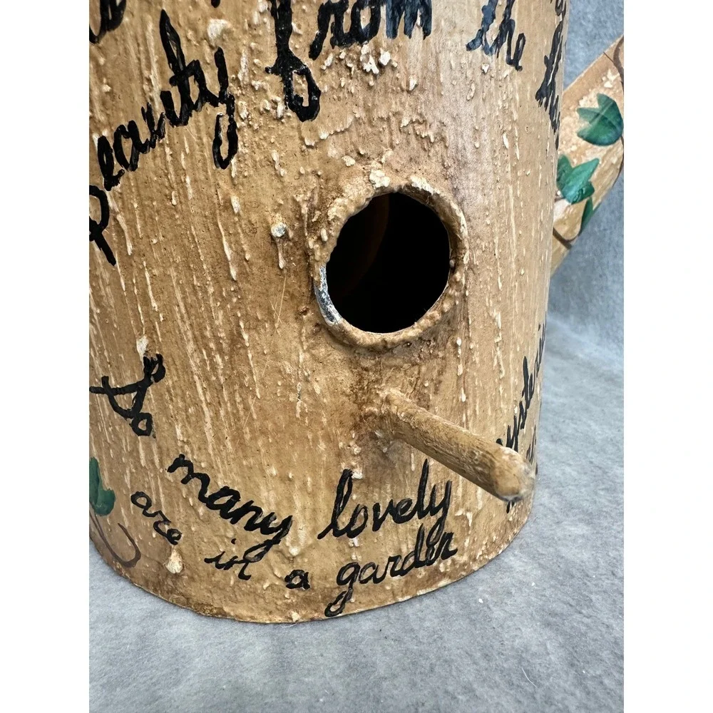 Rustic Watering Can Birdhouse Decorative Garden Accent House Feeder for Birds‎